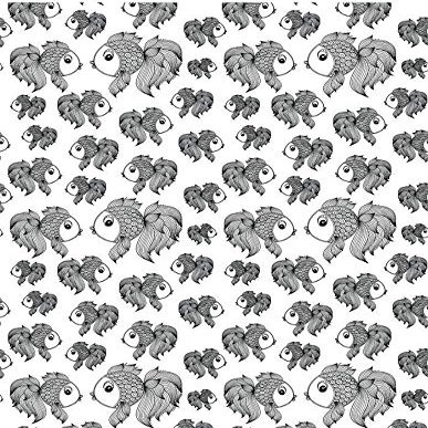 Black and White Koi Fish - 10408 - Ceramic Decal - Enamel Decal - Glass Decal - Waterslide Decal - 3 Different Size Sheet (images) to Choose from. Choose either Ceramic (Enamel) or Glass Fusing Decals