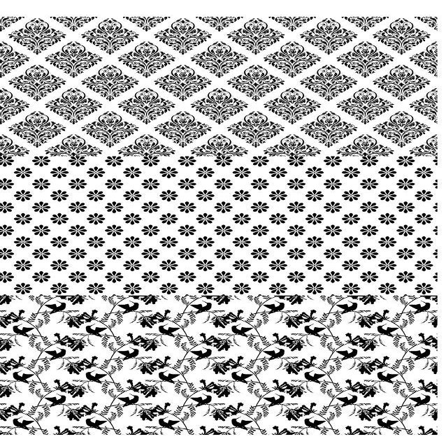 Black Designer Elements - 152787 - Ceramic Decal - Enamel Decal - Glass Decal - Waterslide Decal - 3 Different Size Sheet (images) to Choose from. Choose either Ceramic (Enamel) or Glass Fusing Decals