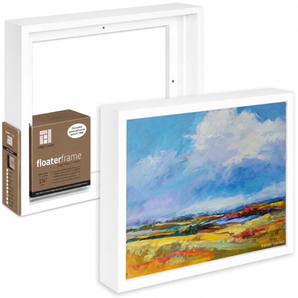 Ampersand Float Frame 1.5In Bold 12X16 White