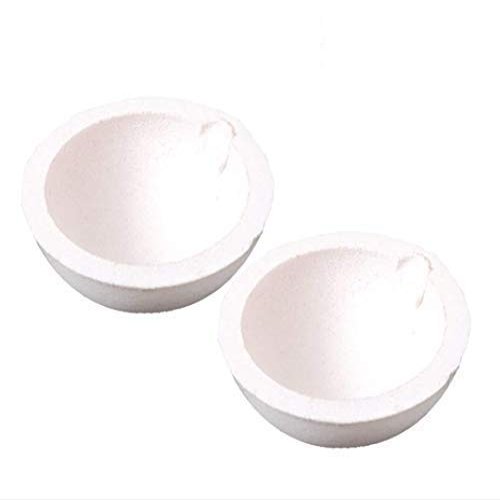 LTKJ 2pcs Crucibles Melting Dishes Ceramic Casting Torch Melt Jewelry Gold-Silver (250g)