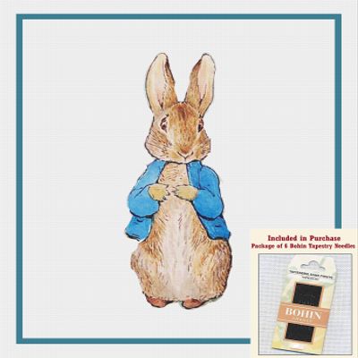 Beatrix Potter Peter Rabbit Counted Cross Stitch Pattern with Needles