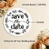 ZLKAPT Save the Date Stickers for Wedding Invitations: 1.6 Inch Round Wedding Envelope Seal Stickers for Bridal Shower, Engagement Party, Invitation Seals, Favor Bags, 120 PCS view 3