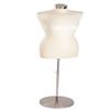 SSWBasics Economy - Off-White Female Jersey Dressmaker Body Form with Stand - Pinnable Torso, Shoulder: 15", Bust: 36", Waist: 26", HIPS: 35" - Dress Mannequin with Base & Finial view 1