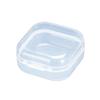 AKOAK Clear Polypropylene Mini Storage Containers Box with Hinged Lid for Earphones,Accessories,Crafts,Screws,1.22" x 1.22" x 0.59",Pack of 12 view 1