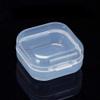 AKOAK Clear Polypropylene Mini Storage Containers Box with Hinged Lid for Earphones,Accessories,Crafts,Screws,1.22" x 1.22" x 0.59",Pack of 12 view 2