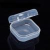 AKOAK Clear Polypropylene Mini Storage Containers Box with Hinged Lid for Earphones,Accessories,Crafts,Screws,1.22" x 1.22" x 0.59",Pack of 12 view 3