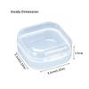 AKOAK Clear Polypropylene Mini Storage Containers Box with Hinged Lid for Earphones,Accessories,Crafts,Screws,1.22" x 1.22" x 0.59",Pack of 12 view 4