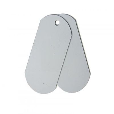 10 Pieces Blank Dog Tag Arc- Shaped Stainless Steel Military Sublimation Dye Heat Thermal Transfer Stamping Engraving 3x5.2 cm