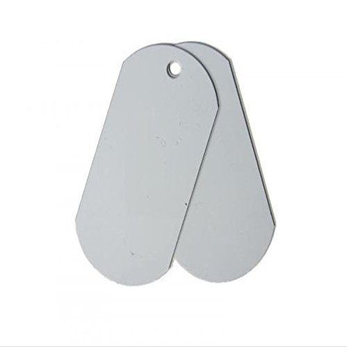 10 Pieces Blank Dog Tag Arc- Shaped Stainless Steel Military Sublimation Dye Heat Thermal Transfer Stamping Engraving 3x5.2 cm