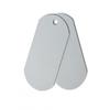10 Pieces Blank Dog Tag Arc- Shaped Stainless Steel Military Sublimation Dye Heat Thermal Transfer Stamping Engraving 3x5.2 cm view 1