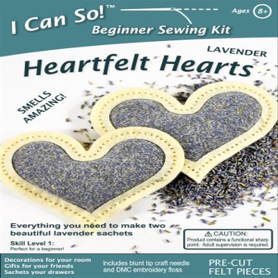 I Can So! Beginner Lavender Sachet Sewing Kit (Lavender & Rose)