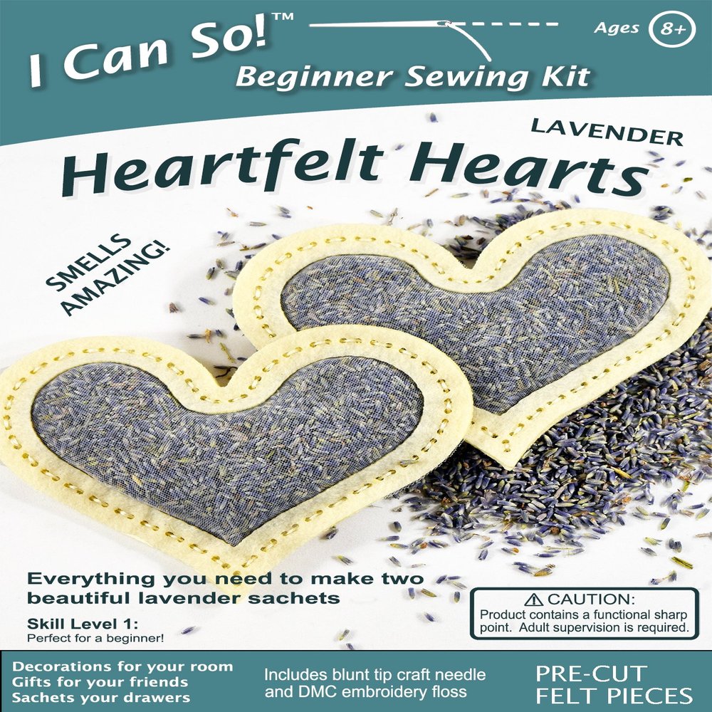 I Can So! Beginner Lavender Sachet Sewing Kit (Lavender & Rose)