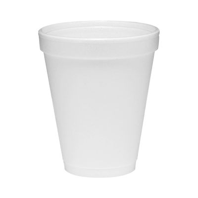 Dart Disposable Insulated Drinking Cup White Styrofoam 10 oz. 25 Ct 10J10