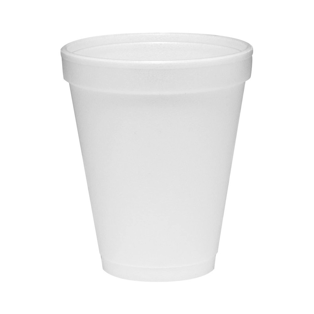 Dart Disposable Insulated Drinking Cup White Styrofoam 10 oz. 25 Ct 10J10