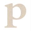 15" Lowercase Times Unfinished Wood Monogram Letter P (Sizes 12"-28") view 1