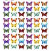 Colorful Butterflies - 34841 - Ceramic Decal - Enamel Decal - Glass Decal - Waterslide Decal - 3 Different Size Sheet (Images) to Choose from. Choose Either Ceramic (Enamel) or Glass Fusing Decals view 1
