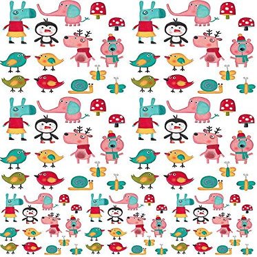 Cute Animals Four - 201606090122 - Ceramic Decal - Enamel Decal - Glass Decal - Waterslide Decal - 3 Different Size Sheet (images) to Choose from. Choose either Ceramic (Enamel) or Glass Fusing Decals