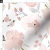 Spoonflower Fabric - Pastel Floral Blush Pink Peach Flowers Jumbo Scale Feminine Watercolor Printed on Minky Fabric by The Yard - Sewing Baby Blankets Quilt Backing Plush view 3