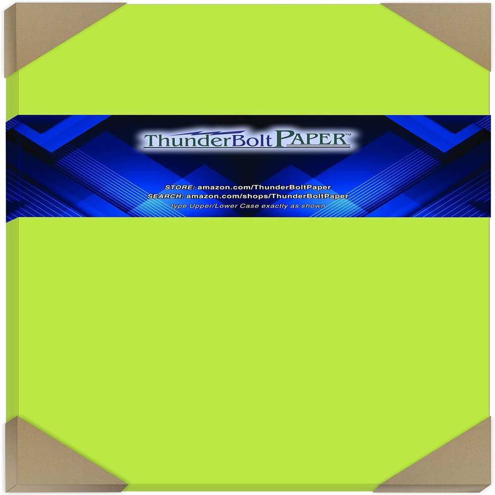 100 Lime Green 65lb Cover|Card Paper - 8.5 X 14 Inches Legal & Menu Size - 65 lb/Pound Light Weight Cardstock - Quality Printable Smooth Surface for Bright Colorful Results