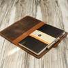 Distressed Leather 5 x 8.25" Notebook Cover Compatible with Moleskine Classic Cover Larger size, Portfolio Agenda Cover Diary Cover, 307M view 3