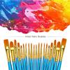 BOSOBO Paint Brush Sets, 6 Pack 60 Pcs Pointed-Round Tip Paintbrushes Nylon Hair Artist Acrylic Paint Brushes for Acrylic Watercolor Oil, Face Art, Model, Miniature Detailing & Rock Painting, Blue view 2