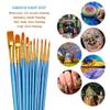 BOSOBO Paint Brush Sets, 6 Pack 60 Pcs Pointed-Round Tip Paintbrushes Nylon Hair Artist Acrylic Paint Brushes for Acrylic Watercolor Oil, Face Art, Model, Miniature Detailing & Rock Painting, Blue view 3