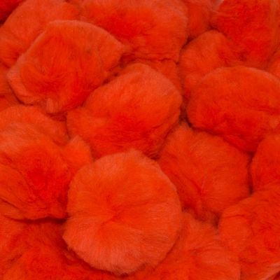 2 Inch Orange Craft Pom Poms 25 Pieces