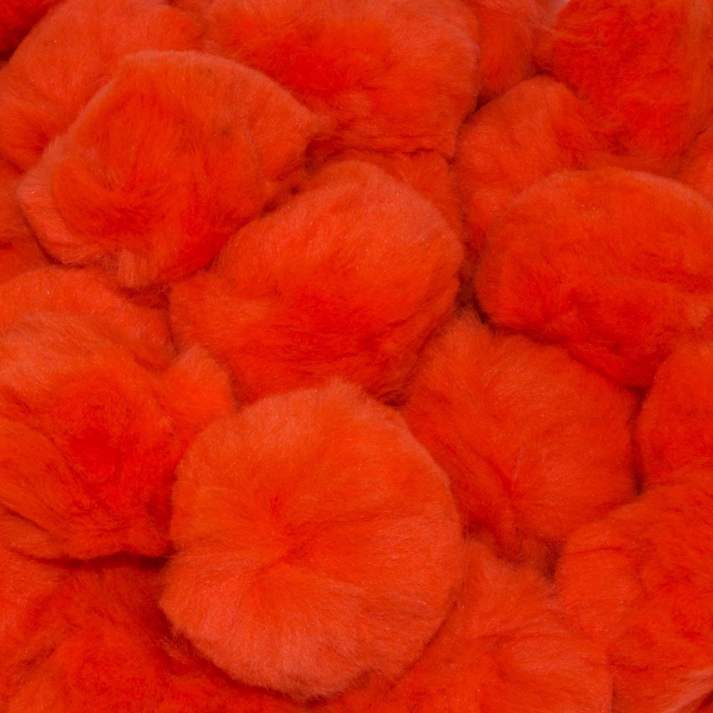 2 Inch Orange Craft Pom Poms 25 Pieces