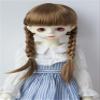 Doll Wigs JD018B Double Braids Anna Doll Wigs Synthetic Mohair BJD Doll Accessories (Brown, 8-9inch) view 1
