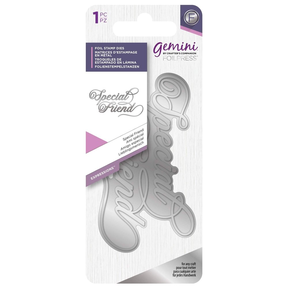 Gemini - Foil Stamp N Cut Dies - Expressions- Special Friend