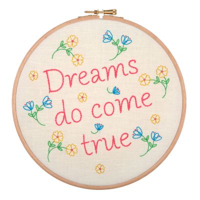 ANCHOR Embroidery Hoop Kit: Dreams do Come True, 20 x 20cm, Multi