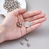 Pandahall 50 Set 8mm in Diameter Silver Plated Brass Clasps Round Ball Metal Clasps Cord End Caps for Bracelet Jewelry Making view 3