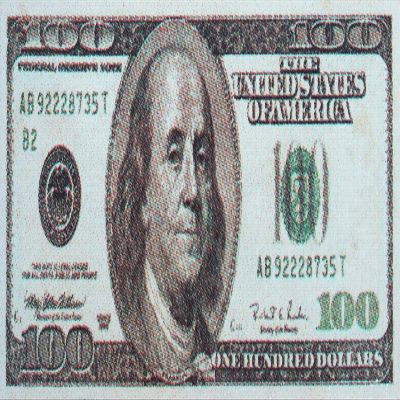 100 Dollar Bill Porcelain Swimming Pool Mosaic (6" x 3")