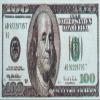 100 Dollar Bill Porcelain Swimming Pool Mosaic (6" x 3") view 1