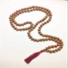 CMEI Sandalwood Mala Beads 108+1 8mm Mala Necklace Japa Mala Hand Knotted Tibetan Mala Prayer Beads Meditation Beads Yoga Necklace (Red Tassel) view 2