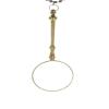 Magnifying Glass Pendant Necklace, Brass, 40" Necklace view 2