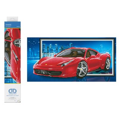 DIAMOND DOTZ Vroom Car Diamond Painting Kits for Adults - Diamond Art Kits a Relaxing Creative Craft Kit with Dotz Gems 12.6"x27.6"