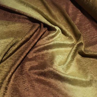 Ombre Gold Rust Copper Crushed Tergalet Fabric - Polyester 108" Wide