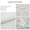 Soimoi Blue Velvet Fabric Leaves & Plumeria Flower Tropical Print Fabric by The Yard 56 Inch Wide view 4