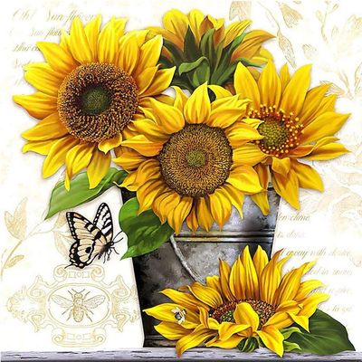 Diamond Art Kit Sunflower Diamond Art Painting Kits for Adults Sunflower Diamond Art Painting Craft for Home Decor,Aromatic,12x12 inches