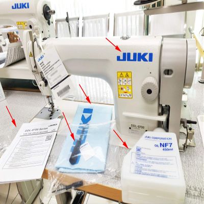 Juki Industrial Lockstitch Sewing Machine for Heavy Materials, w/iKonix 0.5 HP Servo Motor, Table, LED Lamp. Assembly Required. DIY