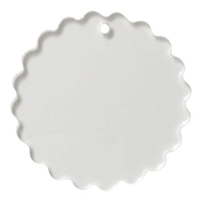 15PCS Clear Blank Acrylic Scallop Acrylic Circle Ornaments Accessories Laser Cut Blank Acrylic Keychain Accessory (Clear, 2.5")