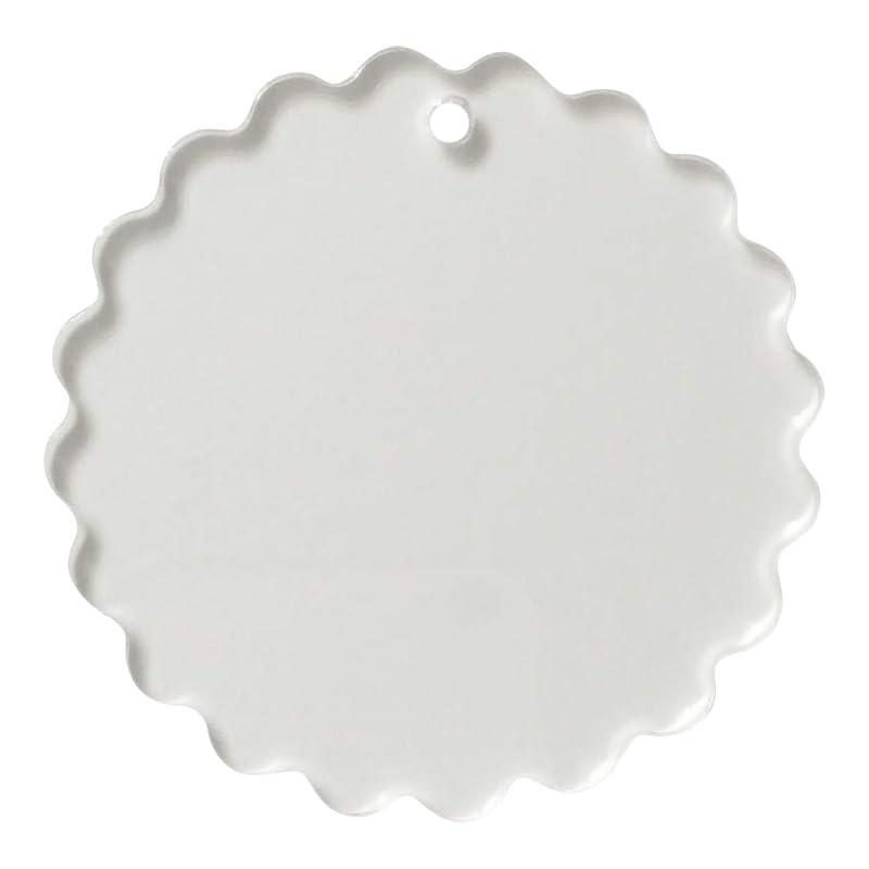 15PCS Clear Blank Acrylic Scallop Acrylic Circle Ornaments Accessories Laser Cut Blank Acrylic Keychain Accessory (Clear, 2.5")