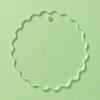 15PCS Clear Blank Acrylic Scallop Acrylic Circle Ornaments Accessories Laser Cut Blank Acrylic Keychain Accessory (Clear, 2.5") view 2