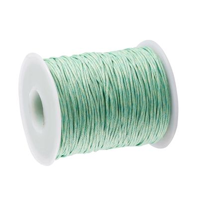 Beadthoven 100Yards 1mm Waxed Cotton Thread for Bracelet Making, Waxed Cotton Cord Beading Cord String for Friendship Bracelet Jewelry Making Necklace Sewing DIY Craft Macrame (PaleGreen)