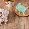 Beadthoven 100Yards 1mm Waxed Cotton Thread for Bracelet Making, Waxed Cotton Cord Beading Cord String for Friendship Bracelet Jewelry Making Necklace Sewing DIY Craft Macrame (PaleGreen) view 2