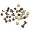 CRAFTMEMORE 200 Pack Leather Rivets Single Cap Rapid Rivet Metal Stud Fasteners Round Cap for Bag Belt Wallet Leather Craft (Antique Brass, 6MM) view 1
