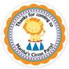 40 Circus Lion Stickers, Personalized Circus Stickers, Lion Carnival Labels (2 inch round) view 1