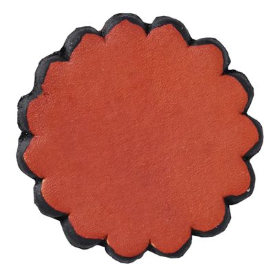 HILASON Set of 12 Plain Scalloped Leather Rosette Concho Saddle Tack 1-3/4"
