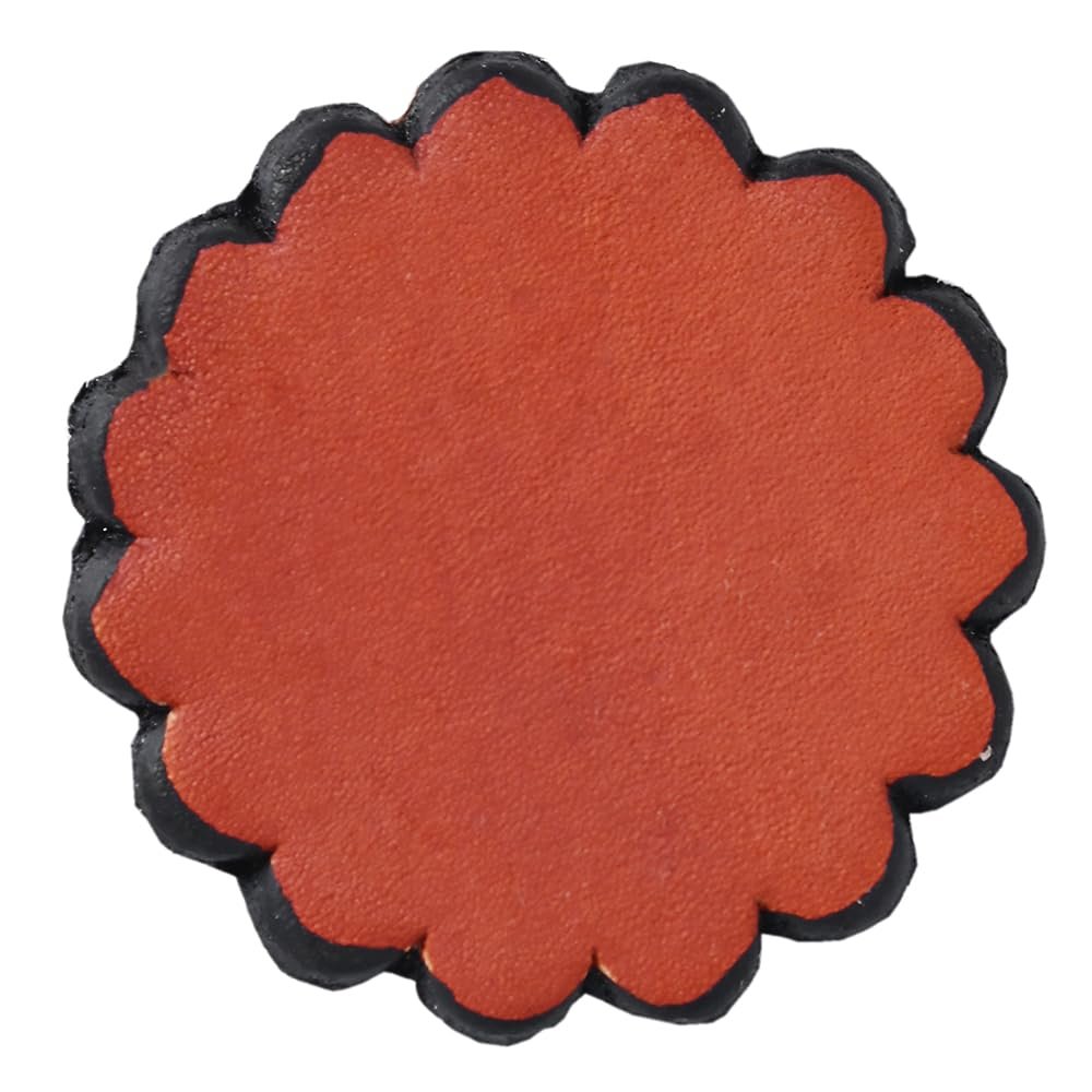 HILASON Set of 12 Plain Scalloped Leather Rosette Concho Saddle Tack 1-3/4"